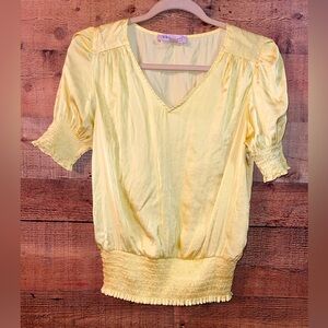 Philosophy yellow silk blouse